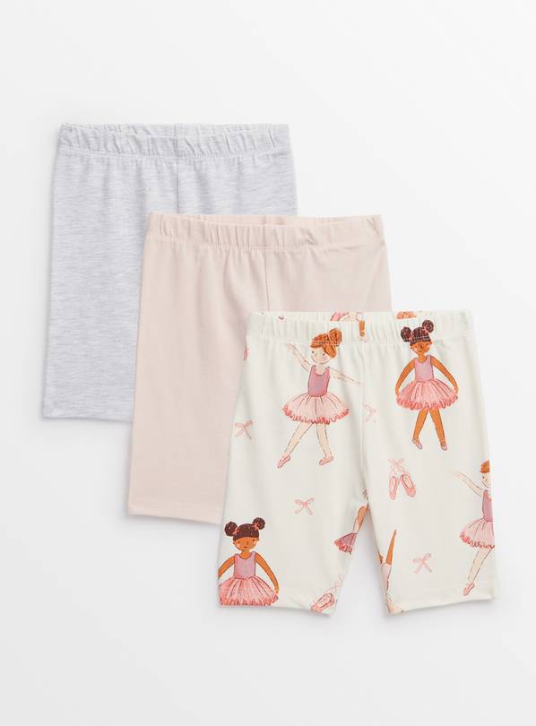 Pastel Ballerina Cycling Shorts 3 Pack 1-2 years